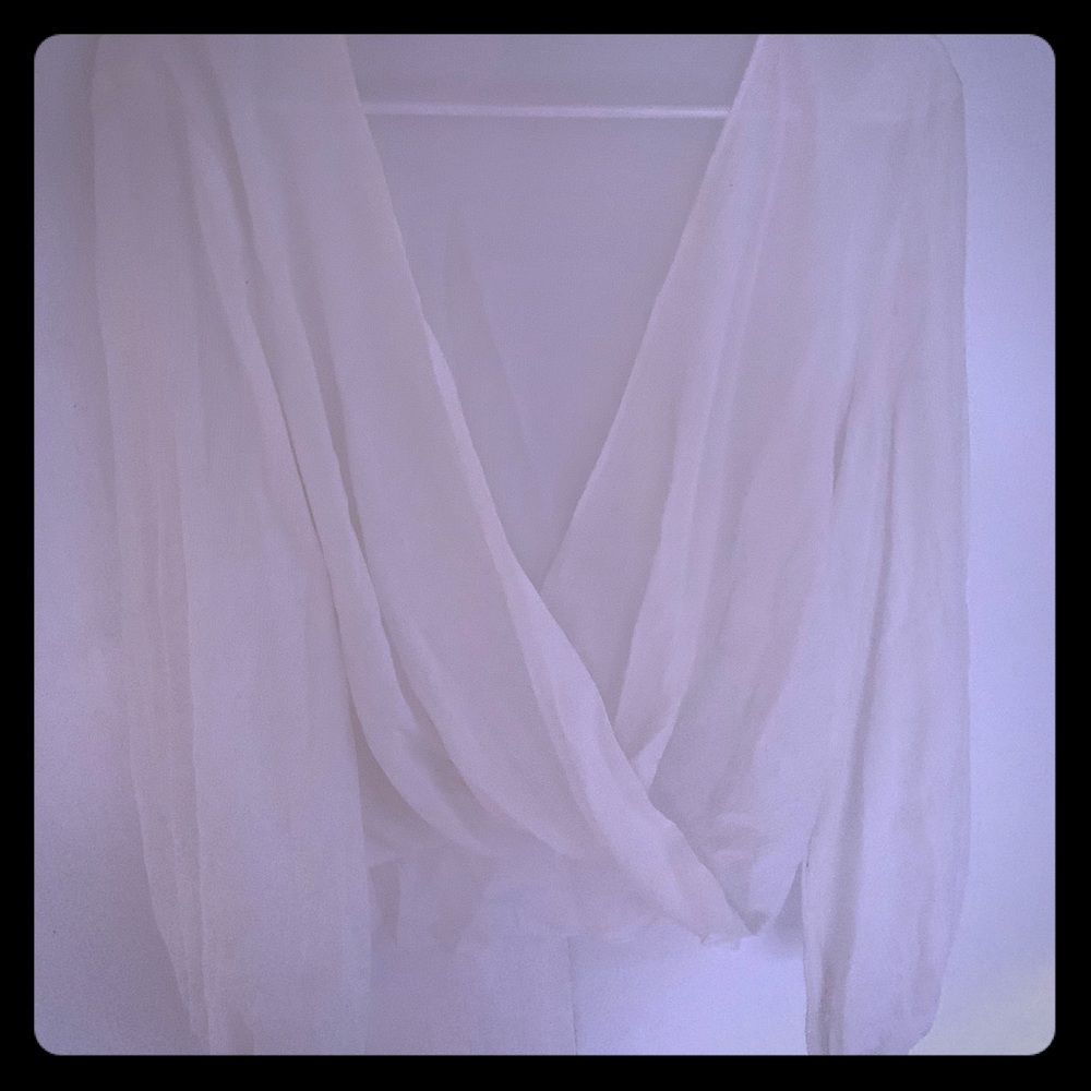Top shop white Peasant blouse